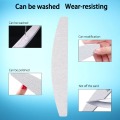 Makartt 100pcs/ pack Zebra Nail Files Washable Double-Side Emery Board 150/150,100/100 Grit Half moon Nail Buffering Files