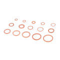 150PCS Copper Washer Gasket Nut and Bolt Set Flat Ring Seal Assortment Kit M5 M6 M8 M10 M12 M14 M16 M18 for Sump Plugs Water