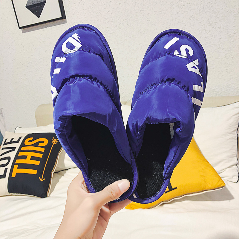 Shoes Men Cotton Slipper Autumn Winter Indoor Slippers Fashion Men Flat Slipper Flip Flops Warm Home Slipper Dropshipping AODLEE