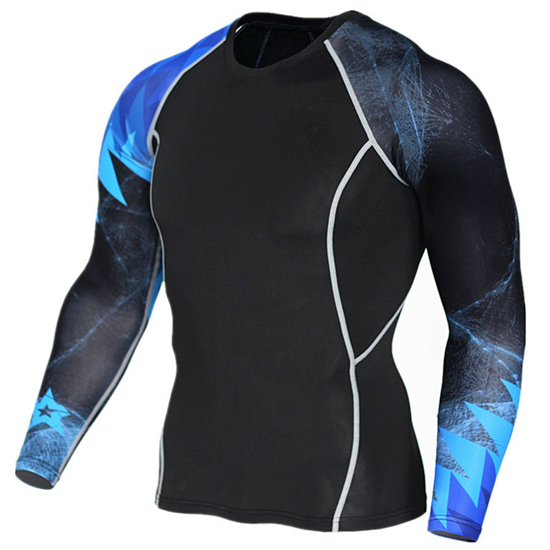Motorcycle Men's Compression Shirt Sportswear Top Breathable Quick Dry Running Fitness Long Sleeve Gym t shirt Sportsman Wear