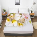 3D Fitted Sheet Custom Single Double Queen Size Bed Sheet With Elastic Mattress Cover 200x220 Bedding Rose For Wedding