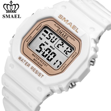 SMAEL Fashion Digital Watch Women Waterproof Backlight Multifunction Wrist Watch Small Dial LED Ladies Watches Relogio Feminino