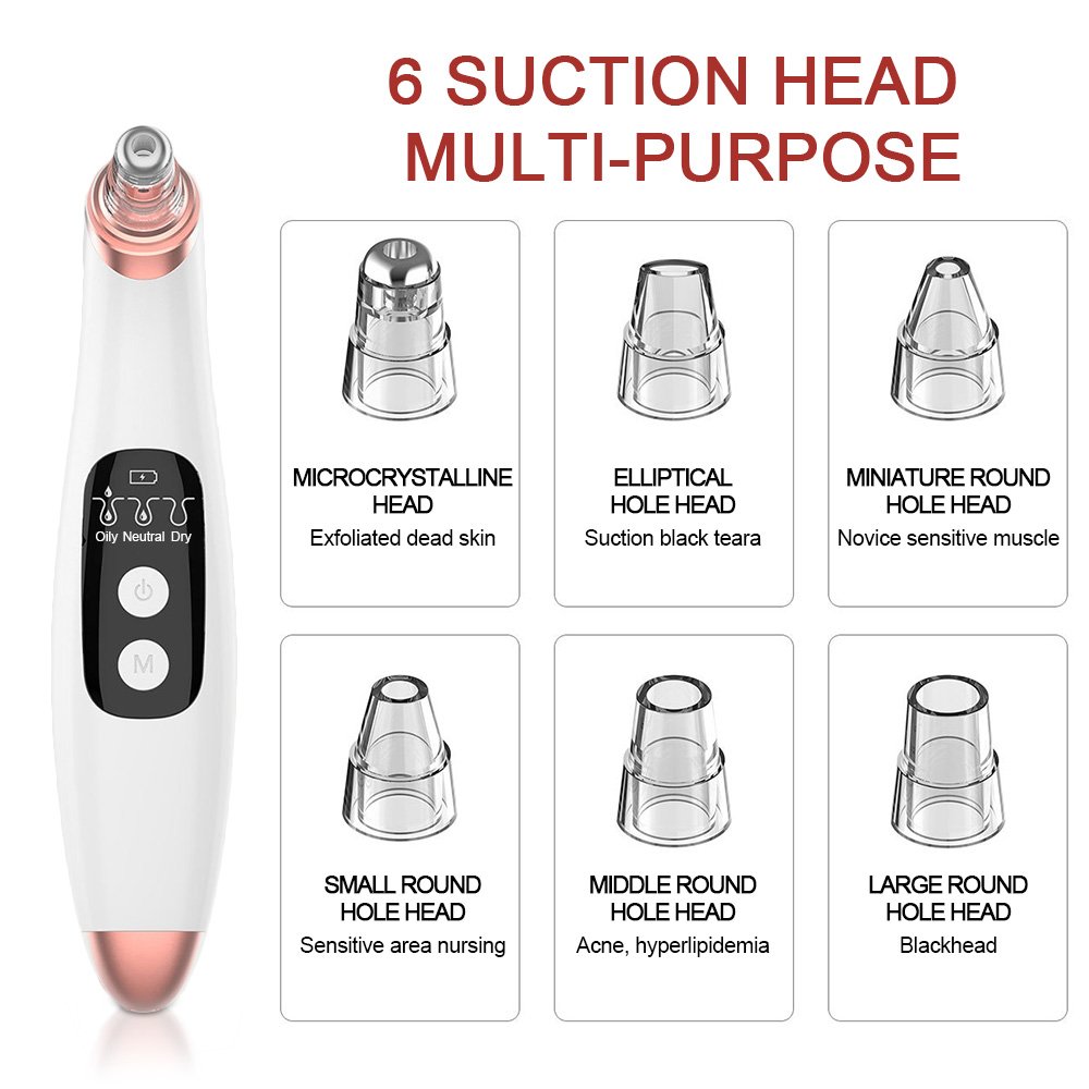 Blackhead Remover Vacuum Electric Deep Facial Cleansing Ance Remover Pimple Black Head Suction Skin Scrubber Vacuum Pore Cleaner
