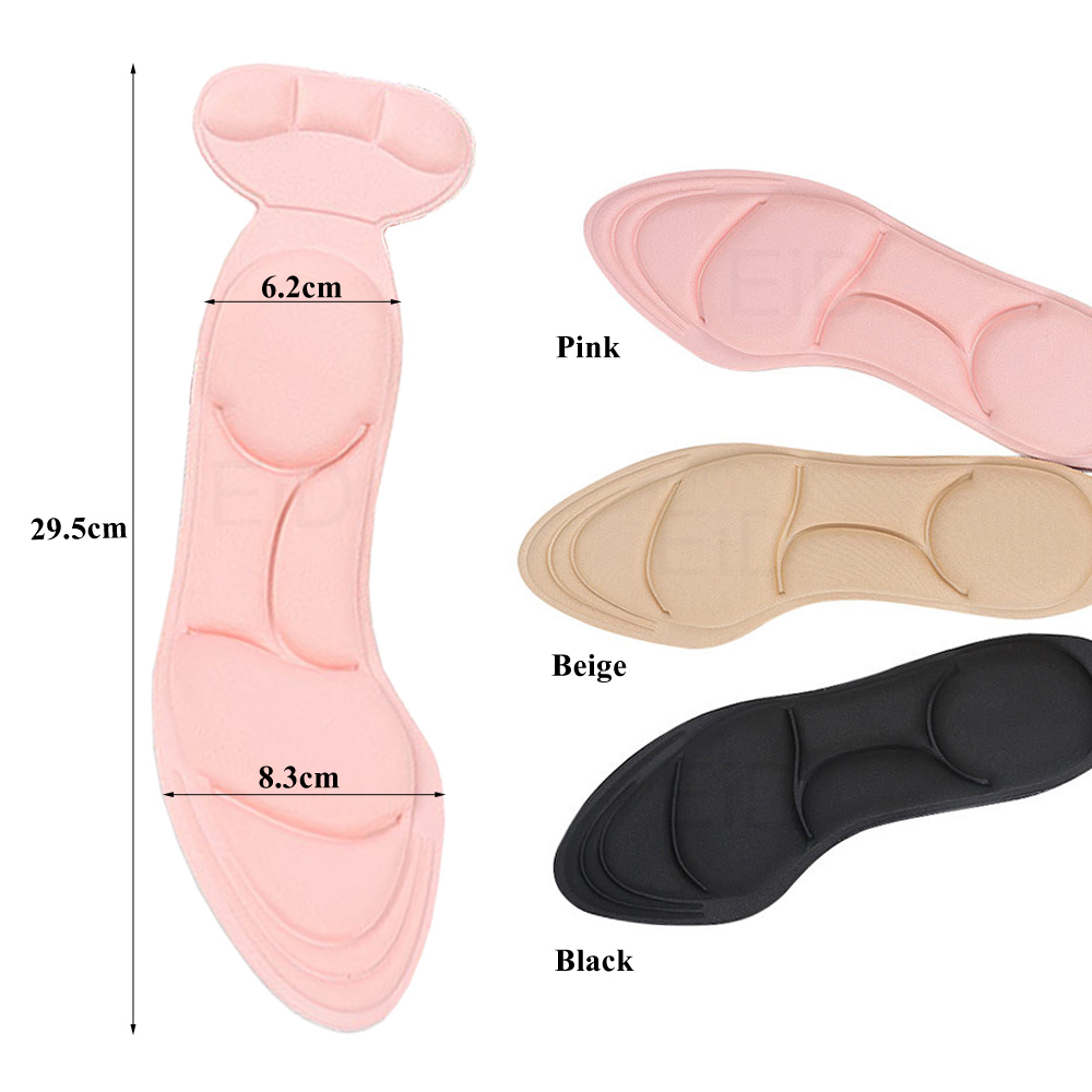 4D massage shoes pad comfortable gel Insoles Pad sole shoes women Inserts Heel Post Back Anti-slip for High Heel Shoe wholesale