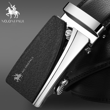 NO.ONEPAUL cowhide Leather Strap Designer Quality metal Belts Men High Luxury Jeans Waistband Men Belts Automatic buckle Belt