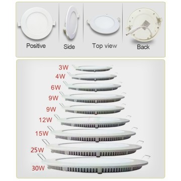 1pcs/lot Dimmable Ultra thin 3W/4W/ 6W / 9W / 12W /15W/ 25W LED Ceiling Recessed Grid Downlight / Slim Round/Square Panel Light