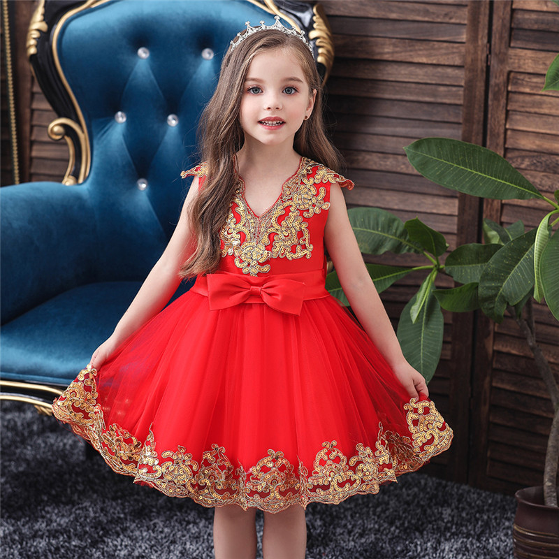 Flower Girl Dress for Kids Wedding Baby Girl Dress 2 3 4 5 6 7 8 10 12 Years Birthday Baby Girls Evening Party Dresses Vestidos