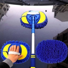 Adjustable Car Cleaning Brush Telescoping Long Handle Auto Accessories Car Wash Brush Cleaning Mop 110CM Chenille Broom Car