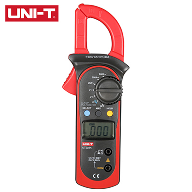 UNI-T UT202A 400-600A Digital Clamp Meter Auto Range MAX Mode 3 times/s Sampling Rate