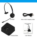 Handsfree Call Center Mono With Charging Base Bluetooth Headset Telephone Operator Office Wireless Noise Cancelling Business