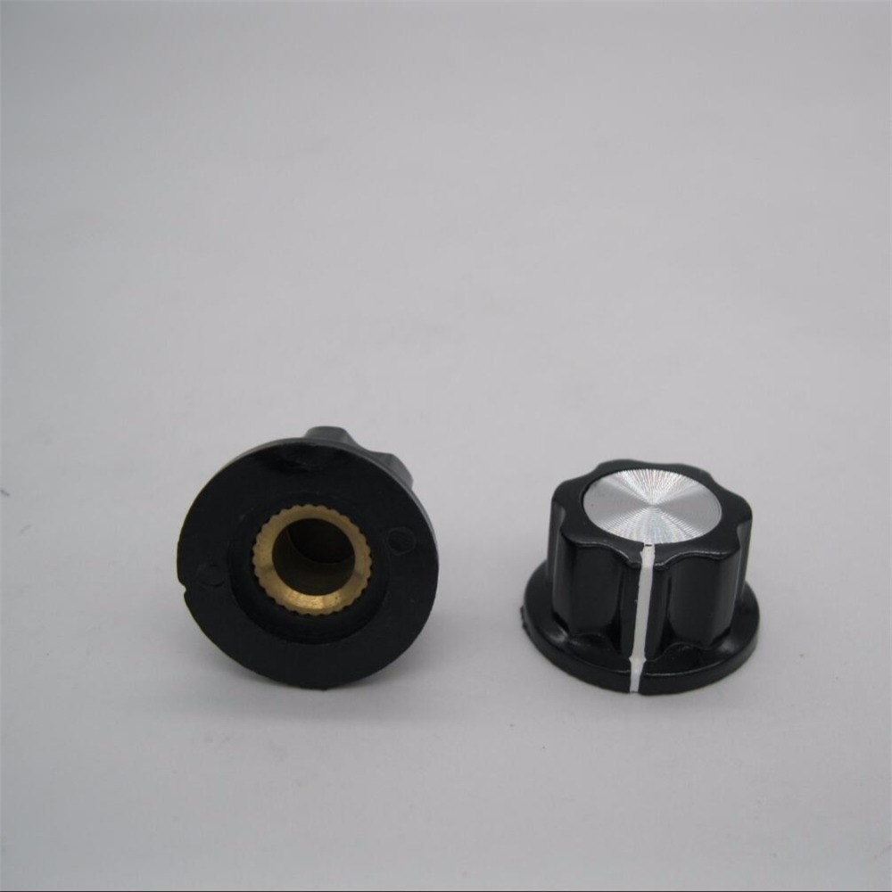 10pcs MF-A01 bakelite potentiometer potentiometer knob cap diameter 19.5MM copper core inner hole 6mm