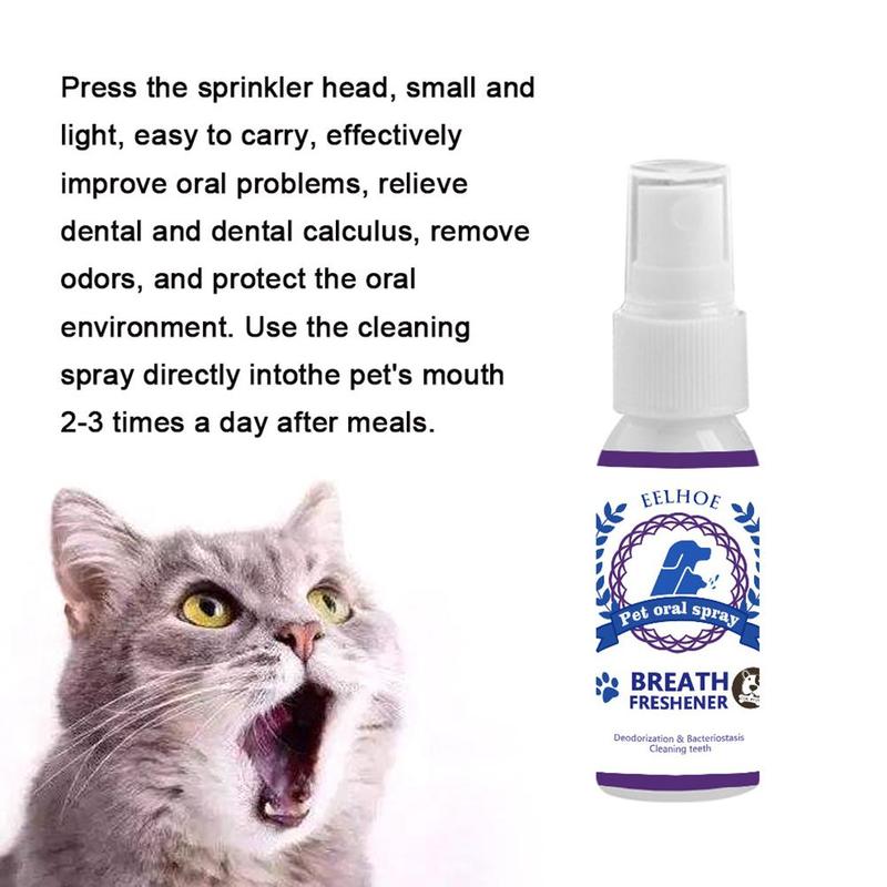 30/60ml Pet Care Mouthwash Spray Dog Cat Teeth Breath Cleaning Freshener Mouth Cleaner Supplies Of Eliminate Bad Breath Tartar