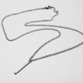 men necklace stainless steel Necklace Women Men Simple Long Chain Rectangular pendant Necklace Statement Couples Choker Gifts