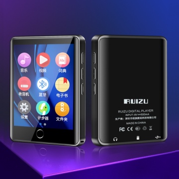 RUIZU M6 Full Touch Screen Bluetooth MP4 player Built-in Speaker 2.8 inch Screen With FM Radio E-Book Video Music Player