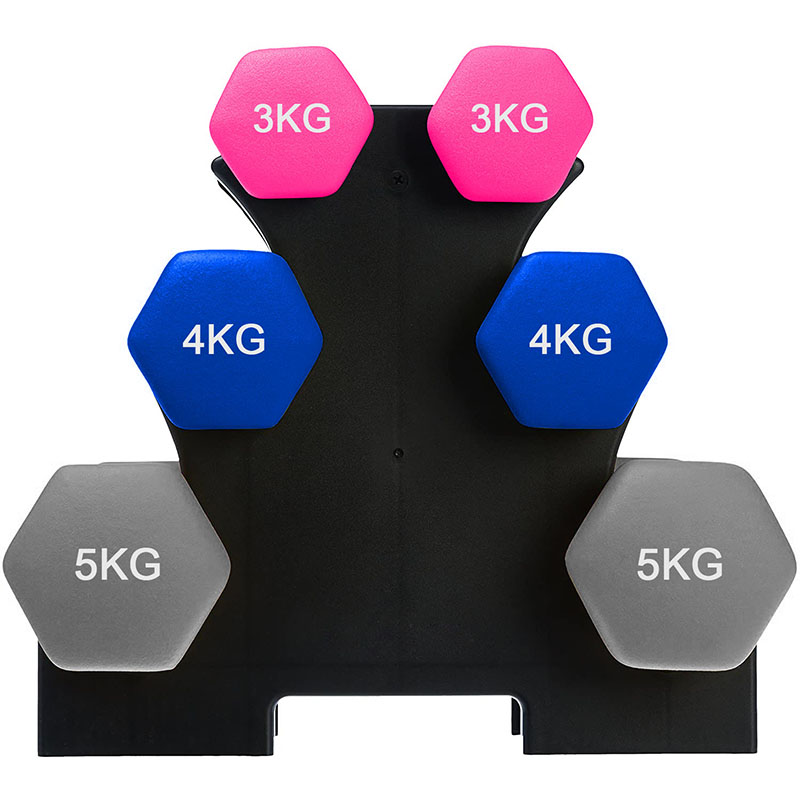 YXTC Neoprene Workout Dumbbell Hand Weights & Weight Rack For Gyms, Pilates, MMA, Training, Schools, Rehabilitation Centers
