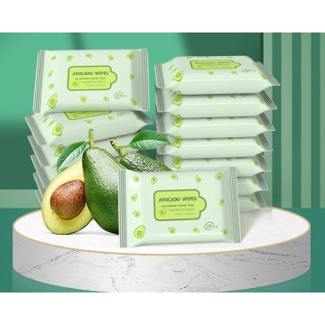 New-born baby care wet tissue Fresh avocado wipes 10pcs/bag Daily care and skin clean 5 bags/lot Green safety