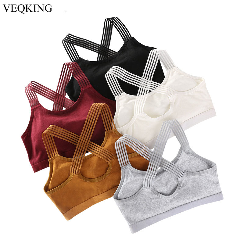 VEQKING Women Yoga Sport Bra Sexy Back Padded Sports Bras Athletic Fitness Running Gym Vest Tops Breathable Sports Bra Top