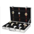 Quality 24 Grid Aluminum Suitcase Case Display Storage Box Watch Storage Box Case Watch Bracket Clock Watch Clock Box