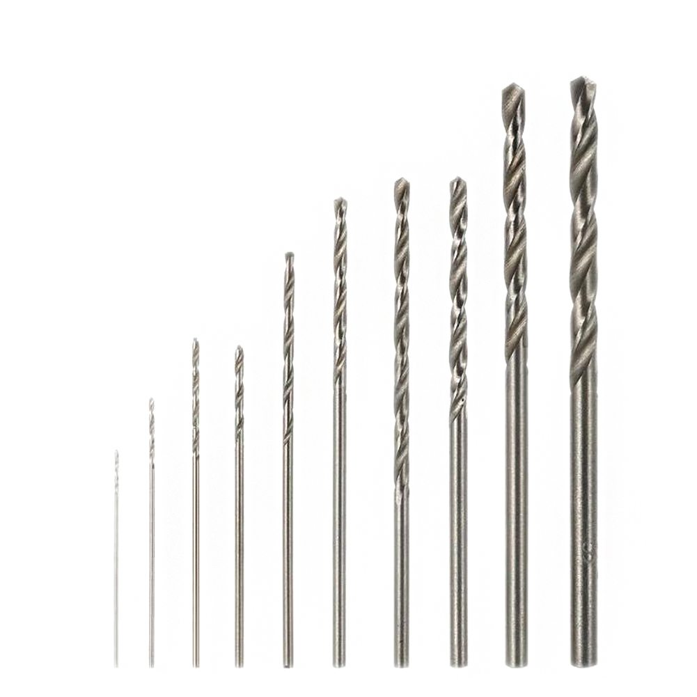 10Pcs/Set HSS High Speed White Steel Twist Drill Bit Set for Dremel Rotary Tool