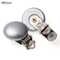 5pcs Metal Suspender Silver Color Wood Pacifier Ribbon Clips Holder Plastic Insert garment clips prendedor de chupeta 29*45mm