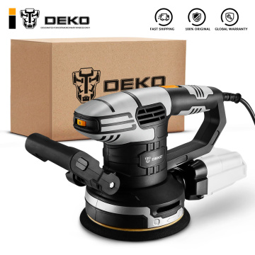 DEKO DKSD150J2 450W Random Orbit Sander with sandpaper and Hybrid dust canister