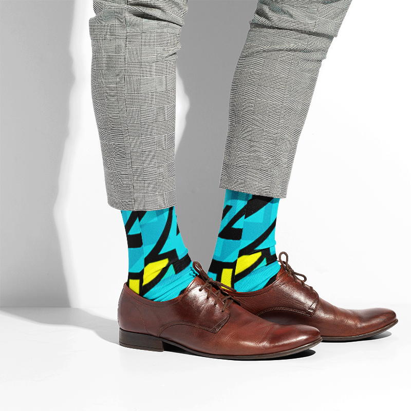 Korea Harajuku Trend Man Socks Colorful Geometric Checkered Socks Men Hip Hop Cotton Unisex Streetwear Novelty Socks