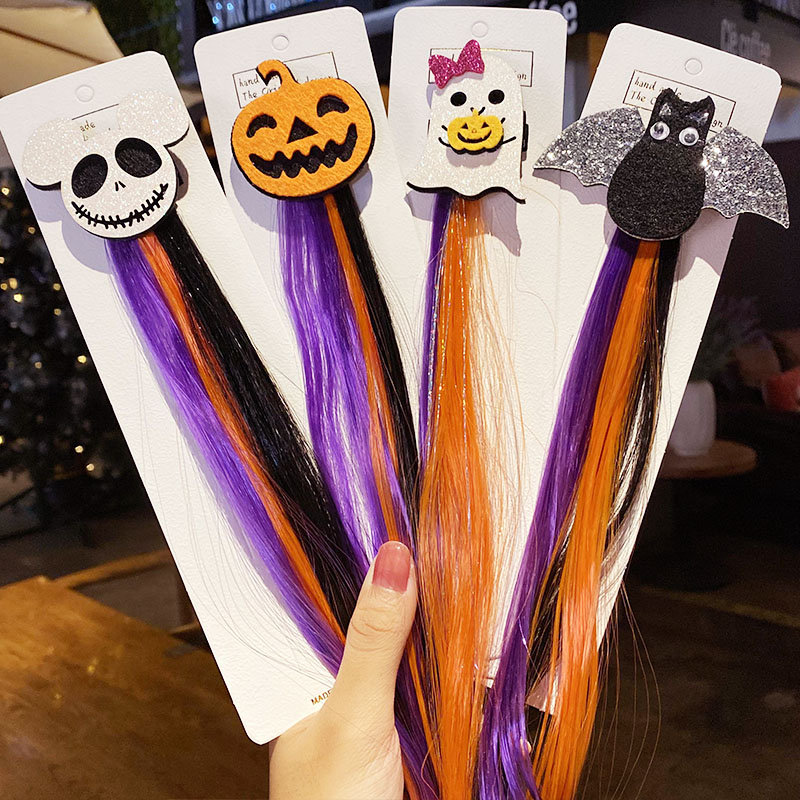 New Girls Cute Halloween Gifts Cartoon Ghost Hairpins Funny Headband Colorful Hair Ornament Clips Kids Fashion Hair Accessories