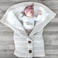 1pc Winter Baby Sleeping Bag Envelope Kids Sleepsack Knit New Born Blanket Sweater Stroller Knitted Sleep Sack Newborn Swaddle