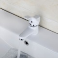 KEMAIDI Special White Finished Bathroom Sinks Tap Deck Mounted Single Handle Mixer Basin Tap Solid Brass Bathroom Sink Faucet