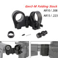Tactical Gen 3-M AR Folding Stock Adapter Parts M4/M16 AR15 AR10 Rifle Receiver Extension Hunting Accessories Metal Black GPRE1
