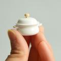 Fashion Miniature Candy Color Soup Pot Dollhouse Accessory Gift Toy - White