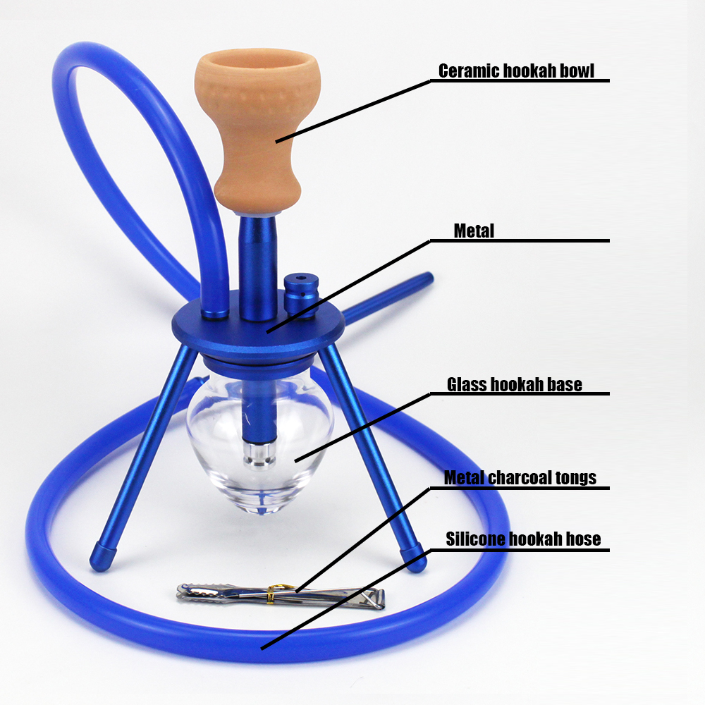 Mini Shisha Hookah with Three-legged Nargile Sheesha Chicha Water Pipe Cachimbas Shisha Hookah Accessories