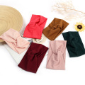 Women Headband Solid Color Twist Knitted Cotton Wide Turban Twisted Knotted Headwrap Girls Hairband Hair Accessories Scrunchies