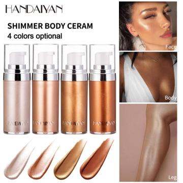 HANDAIYANShimmer Highlighter Cream Primer Base Contouring Concealer Highlight Whitening Moisturizer Oil-control Korean Cosmetics
