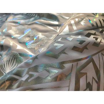 foliage bronzing printing fabric design