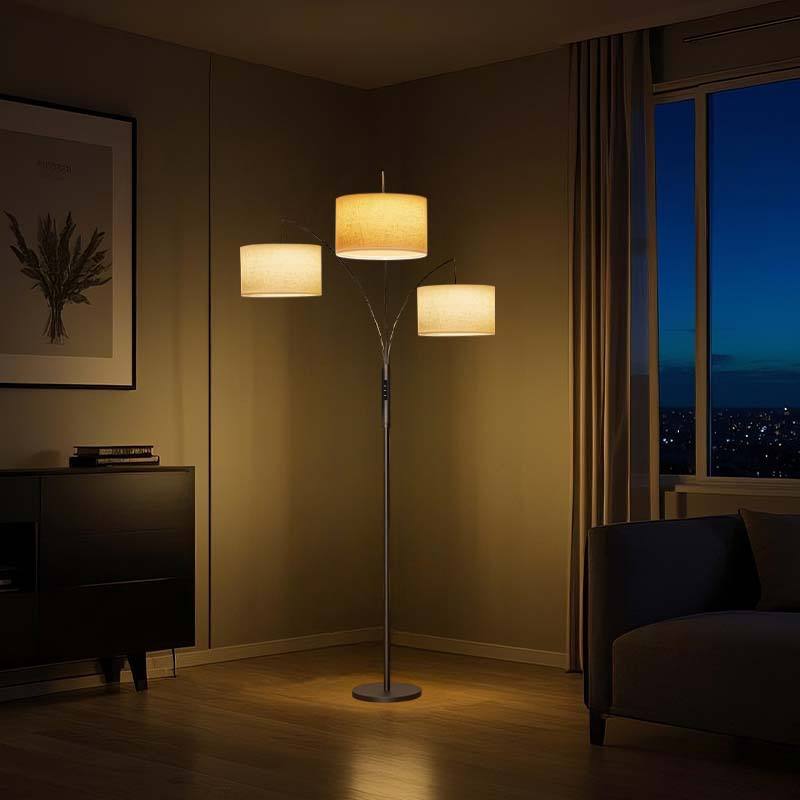 minimalist-triple-head-led-standing-light-warm-ambience