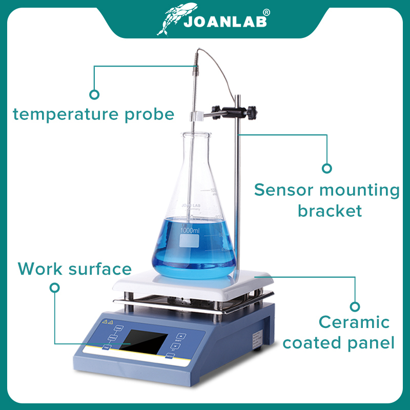 JOANLAB Heating Magnetic Stirrer Hot Plate Lab Stirrer Digital Display Magnetic Mixer Lab Equipment 1L 3L 5L 220v With Stir Bar