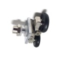 4Pcs 22/25mm Zinc Alloy Twin Bottom Top Shower Door Rollers Pulleys Wheels Runners Wear-resistant Wheels Feature Smooth