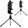 Tripod for Phone Universal Tripod Mount Adapter Cell Phone Clipper Holder Vertical 360 Rotation Tripod Stand for IPhone