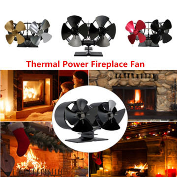 8 Blades Winter Fireplace Heat Powered Stove Fan Wood Log Burner Quite Fan Eco Efficient Heat Distribution Home Fireplace Parts