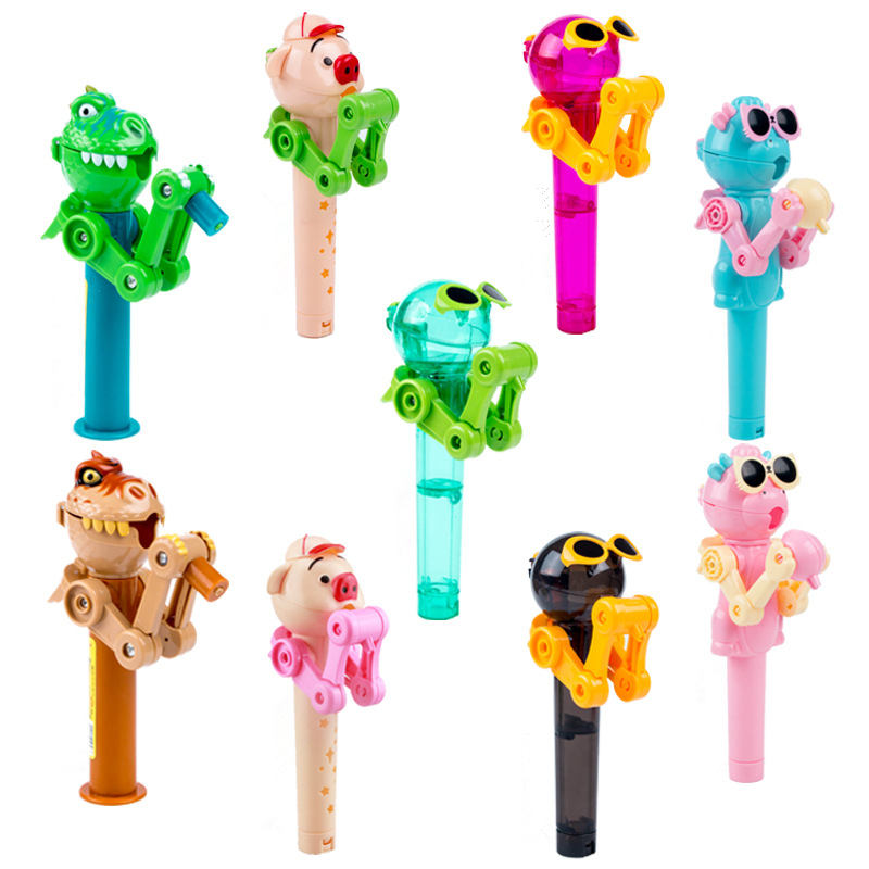 Lowest Price In History Latest Creative Personality Toy Lollipop Holder Decompression Toy Lollipop Robot Decompression Candy Toy