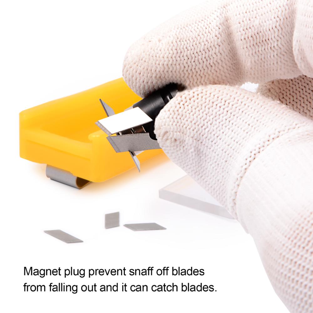 EHDIS Vinyl Car Wrap Snap Off Knife Broken Blade Disposal Container Box Carbon Film Sticker Cutter Magnetic Gather Blade Storage
