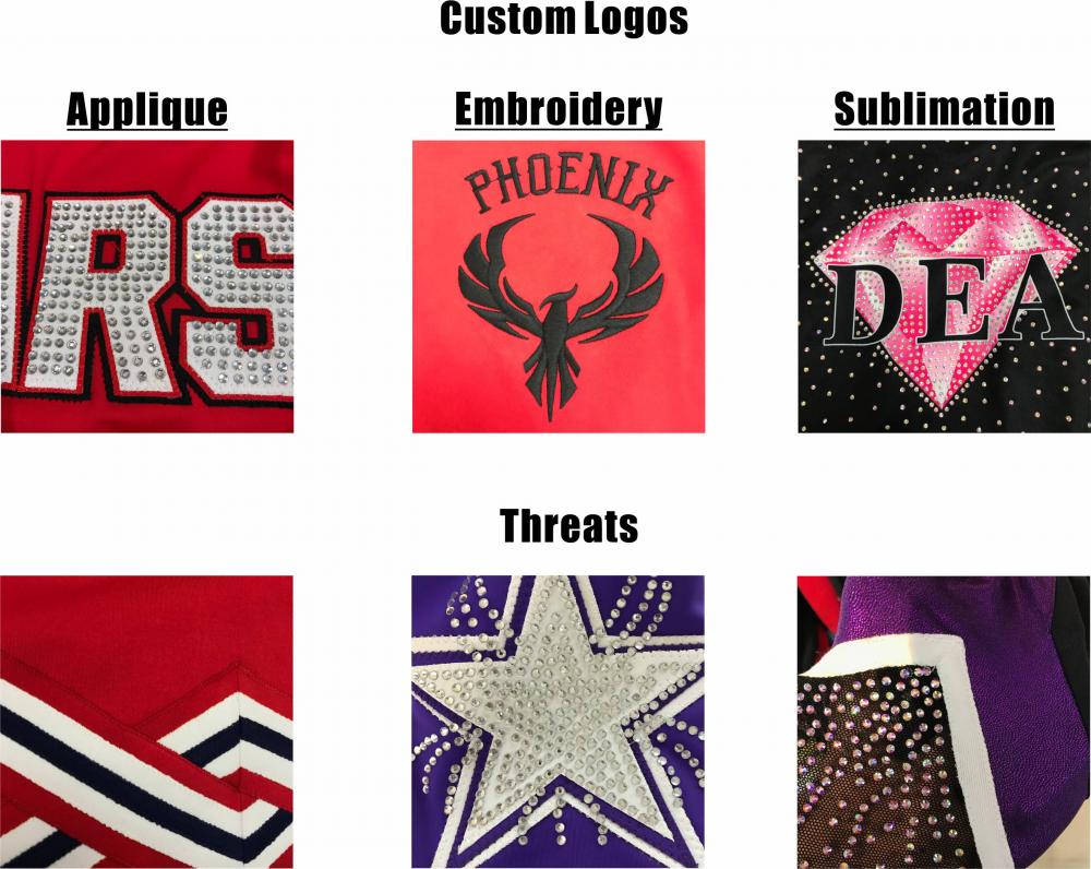 glitter stars cheer uniforms