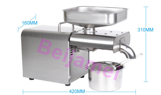 BEIJAMEI Factory Commercial Oil press machine 1500W Cold Hot Pressing Oil making machine for Peanut sesame Flaxseed
