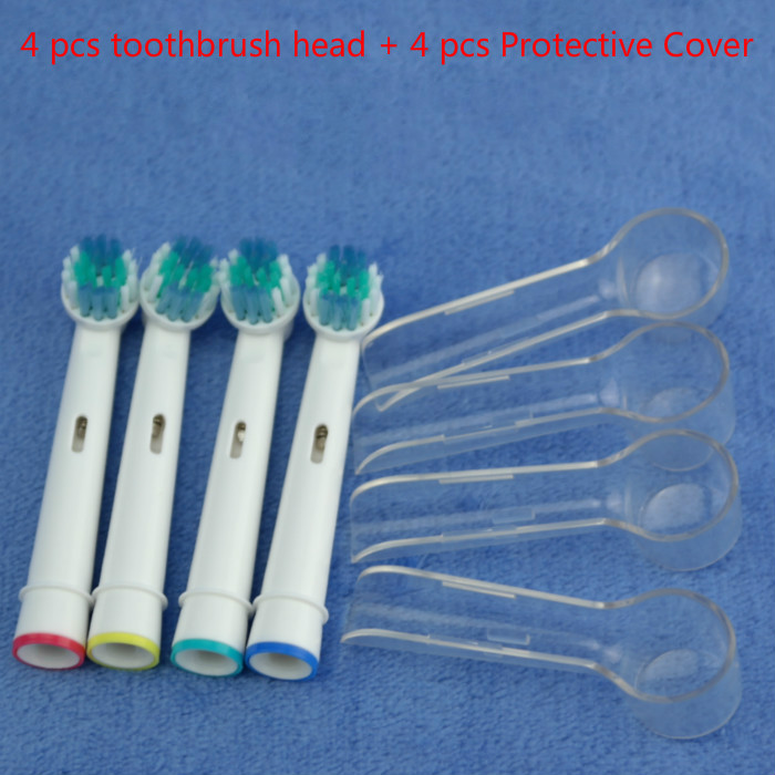 1013 4Pc/pack Electric Toothbrush Heads With 4Pc Protective Cover For Oral B Hot Selling Original Toothbrush Head SB-17A