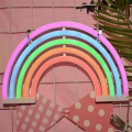 Novelty Rainbow Neon Sign Light INS LED Rainbow Night Light Neon Wall Lamp Dorm Baby Room Decoration Christmas Neon Bulb Tube