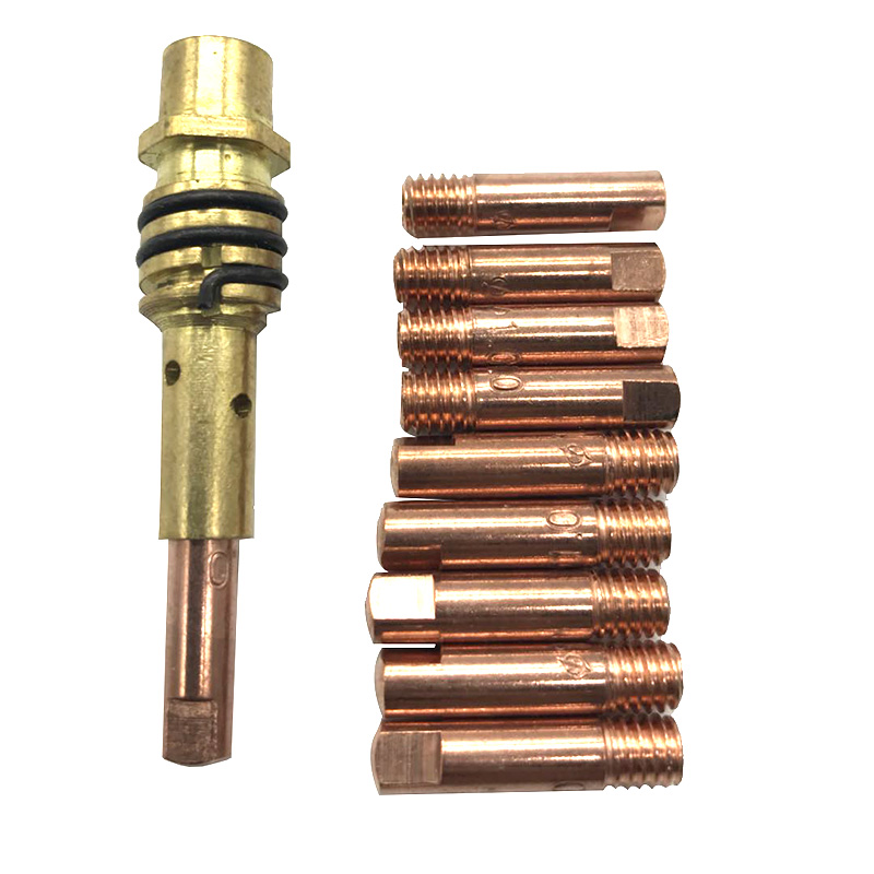 15AK Nozzle Iron Attachment Binzel Torch with Gun Consumables Electrode Mb15ak Binzel Acsess For MIG Welding Machine 11pcs/set