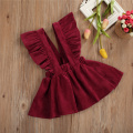 Summer New Toddler Baby Kids Girl Strap Skirt Suspender Casual Outfit Clothes Mini Skirt 1-6T Corduroy 7 Color Harness Skirt