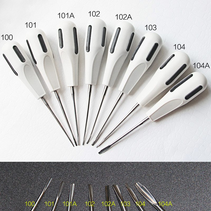 Factory price 8pc curved root elevator dentistry dentist dental instrument teeth whitening equipment dentist stainless steel