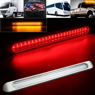 72 LED 12V 24V Truck Rear Tail Light Stop Brake Lamp Flowing Turn Signal Light Red light Clear lens Trailer Caravan Lorry Pickup